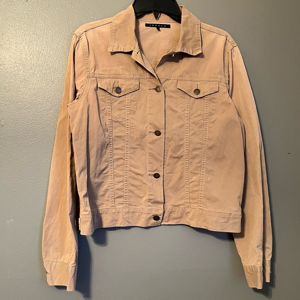 Theory Light Tan Jean Jacket